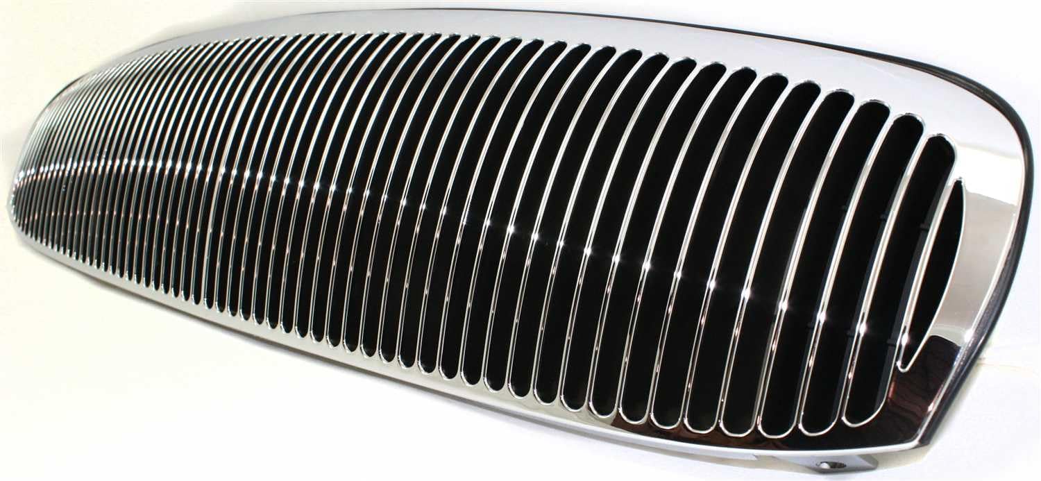 Compatible with PARK AVENUE 97-04 GRILLE, Plastic, Chrome Shell/Painted Black Insert, Base Model