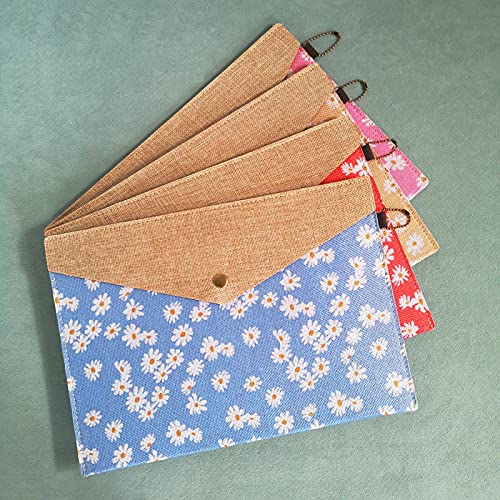 Enyuwlcm Pasta de feltro decorativa A4 pasta de arquivos porta-documentos portfólio envelope estilo