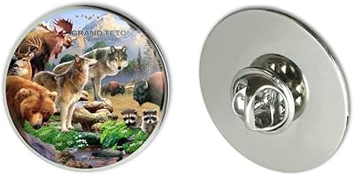 Grand Teton National Park Wyoming Wolves Moose Bear Bison Metal 1.1