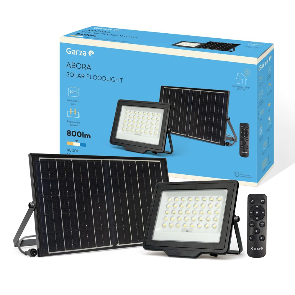 Garza LED FOCO SOLAR ABORA 1200LM 60m2 40K