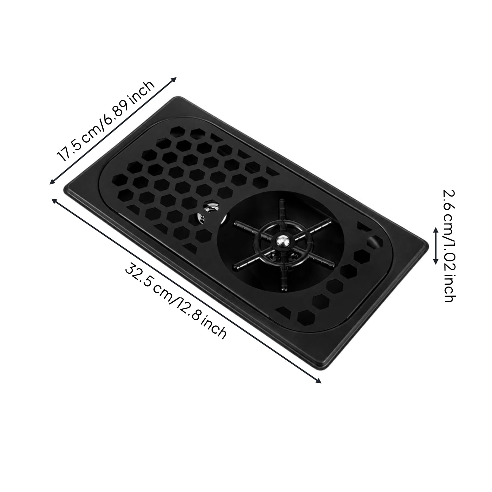 Lavatazze a Incasso Incassato Lavatazze in Acciaio Inox Antirumore Arredo Cucina, Nero