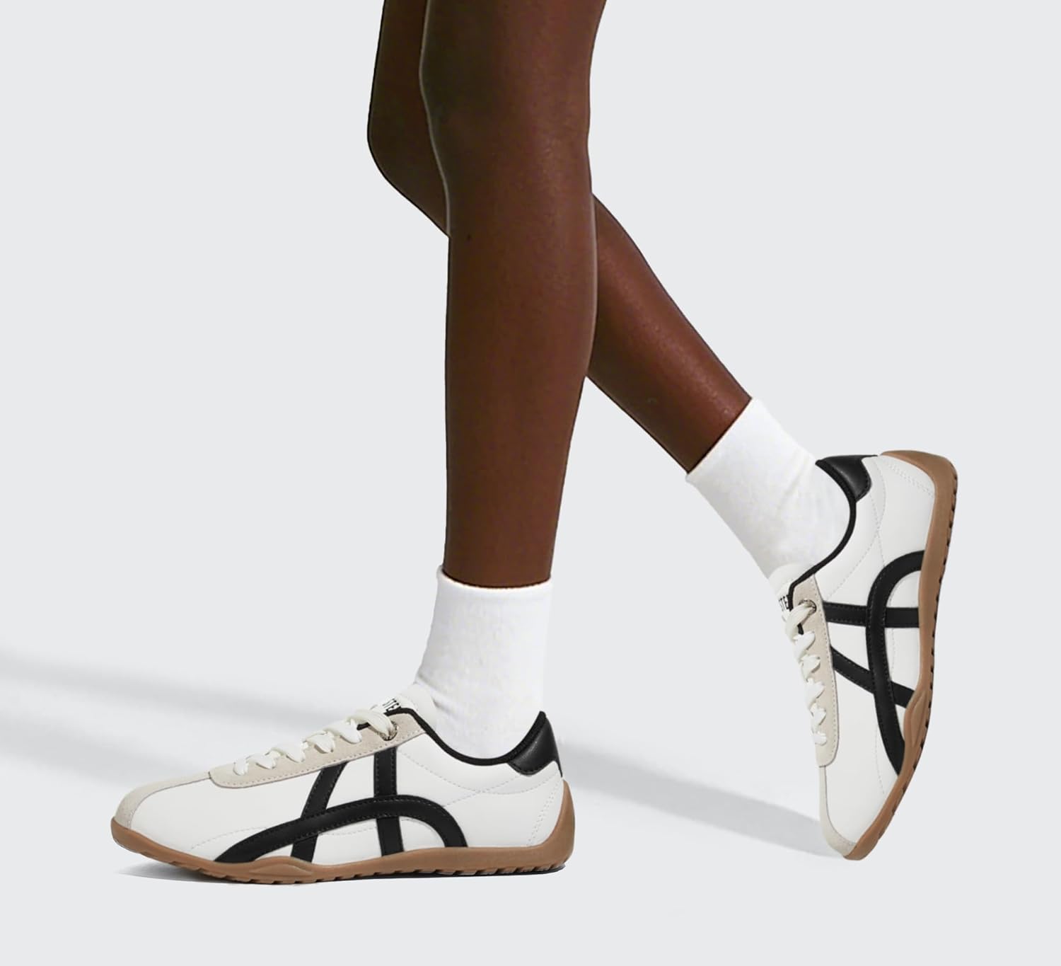 LUCKY STEP Women's Casual Walking Shoes Thin Sole Trendy Stylish Trainer Lightweight Footwear Suede Fashion Sneaker - Image 9