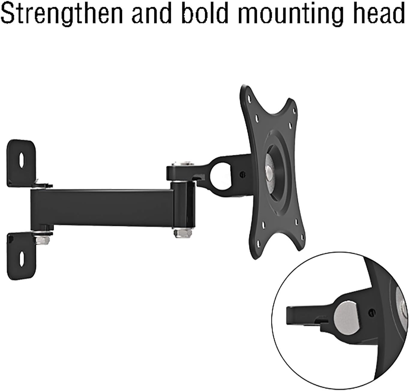 Enhanced Edition Monitor Wall Mount Bracket,for 17-27 Inch LCD LED Flat Screen with Weight Capacity 6.6lbs to 17lbs(Two Cross arm)