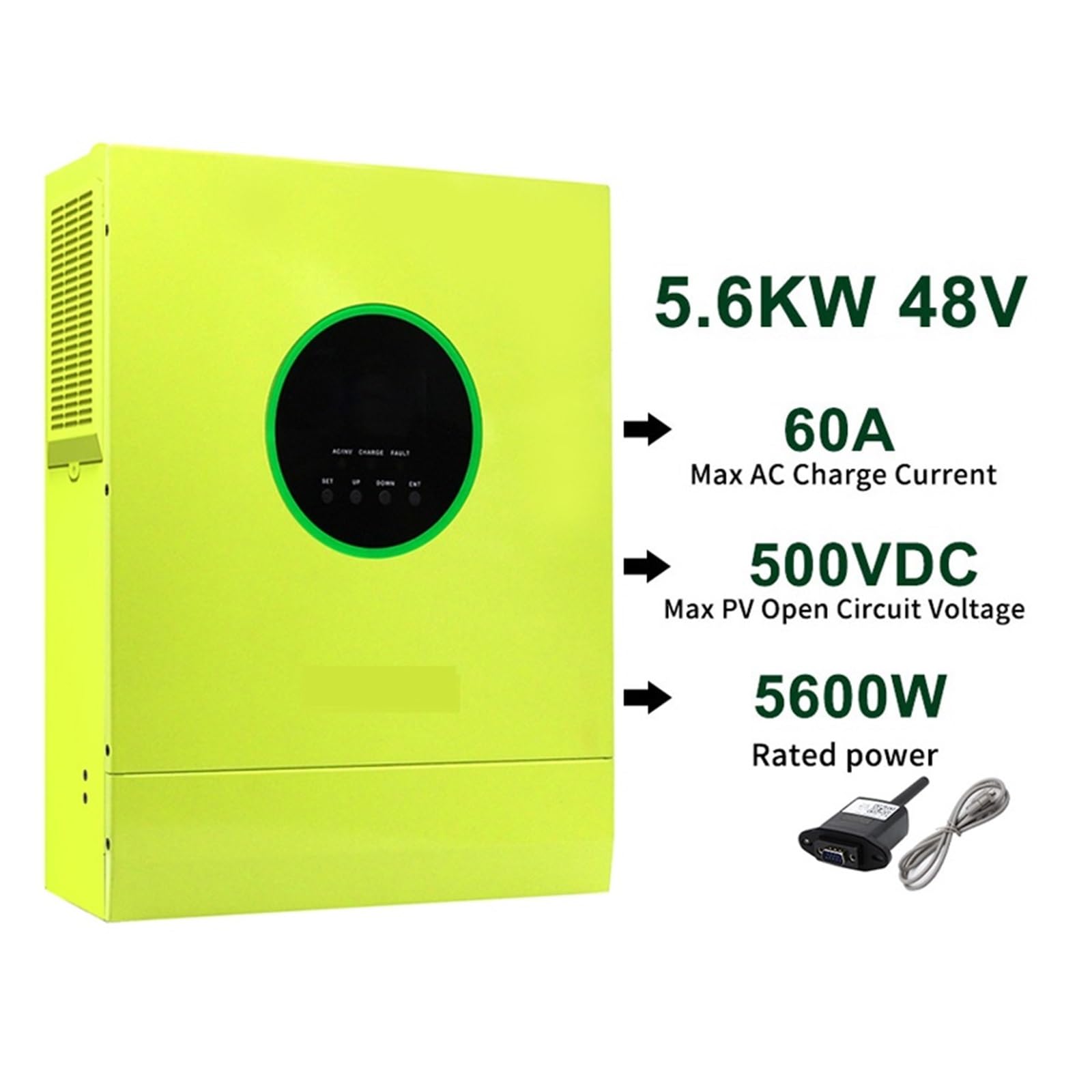 Hybrydowy Falownik Solarny 5500W 100A MPPT Czysta Fala Sinusoidalna Znamionowa Sieć Wyłączania Zasilania 6000W Wejście PV 500vdc Praca Z WIFI Szeroko stosowane(SMX II 5.6KW WIFI)