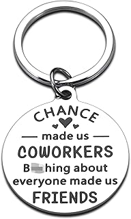 Coworker Keychain Colleague Gifts Employee Appreciation Day Christmas Birthday Valentines Thank You Appreciation Gift for Women Friends Funny Farewell Leaving Going Away Retirement Gift for Her Female, Silver, Medium