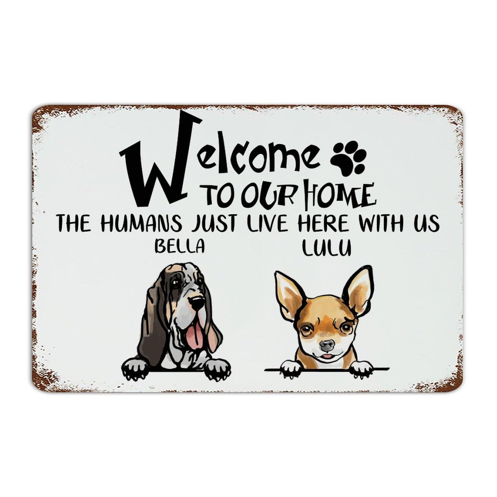 Plaque en métal Welcome to Our Home en aluminium 30x45 cm