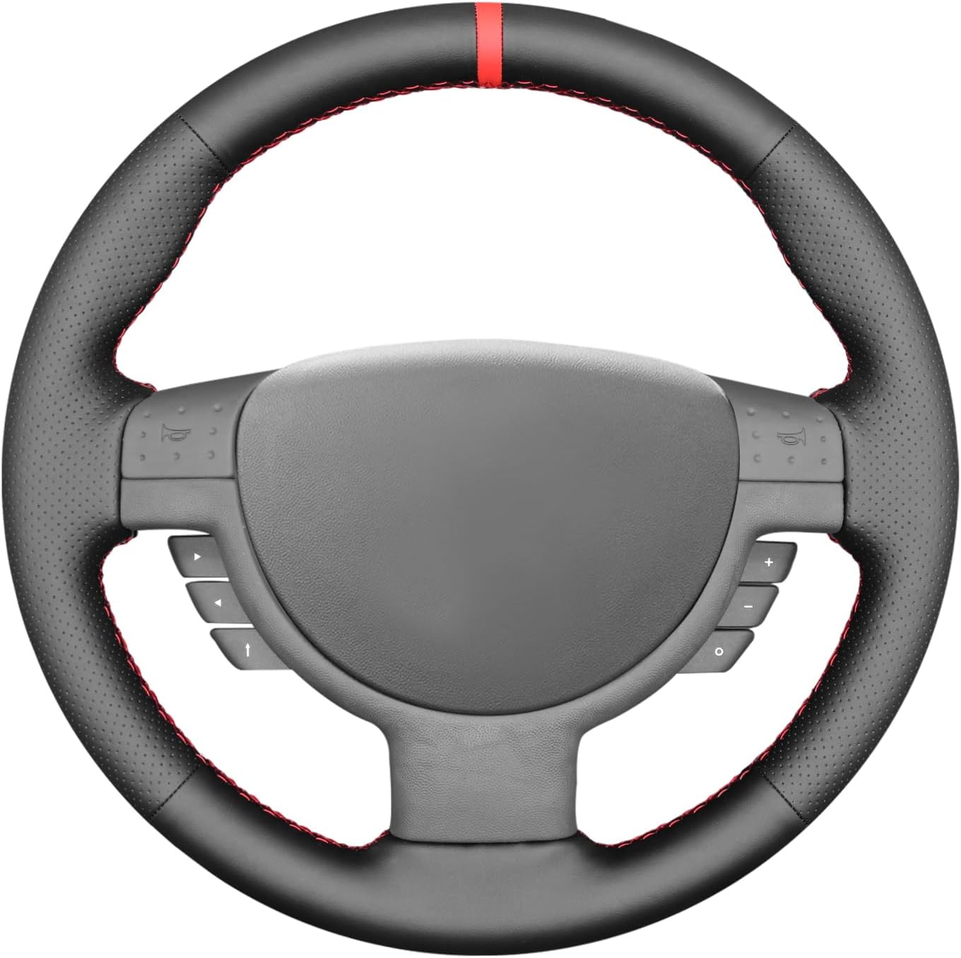 MEWANT Black Microfiber Leather Steering Wheel Cover for Opel Corsa C Combo C Vauxhall Corsa C Holden Barina Tigra