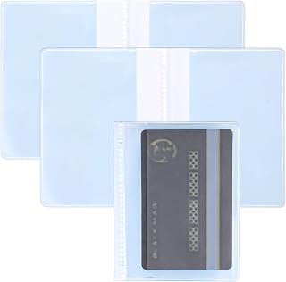 3 Packs 10 Page Wallet Inserts, Pvc Wallet Picture Holder Plastic Credit Card Photo Sleeves Cards Holder Wallets Organizer Card Protectors Wallets Accessories For Men Women (Clear)