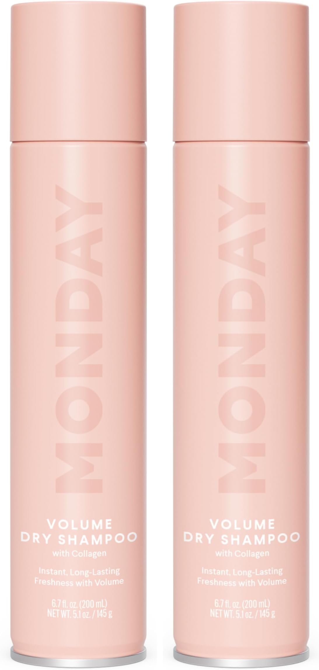 MONDAY HAIRCARE Dry Shampoo Volume 6.7oz, Volumizes and Freshens Hair, Absorbs Oil, Nourishes with Keratin, Protects Hair (Pack of 2)