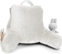 Vista 45 de Clara Clark - Almohada de lectura con espuma viscoelástica triturada, incluye 2 almohadas de soporte para el cuello y la zona lumbar, diseñada