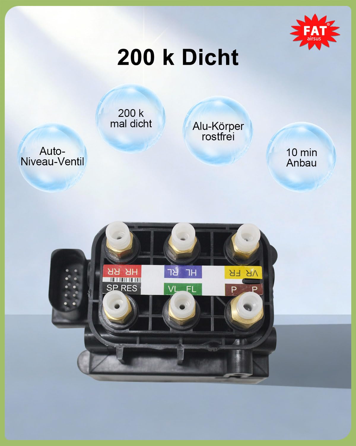 Luftfederung Kompressorventil Magnetblock Versorgung Steuergerät Luftversorgung Kompatibel mit 2006-2018 Mercedes Benz W164 W166 W221 W251 GL ML 2123200358 2513200058