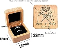 Vista 18 de Personalized Matching Promise Rings for Couples Stainless Steel Gold Wedding Ring Set for Him and Her Tungsten Custom Engraved Couple Rings with