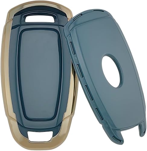 Vista 8 de Funda para llavero de TPU compatible con Hyundai Palisade 2020-2023 Elantra 2020 2021 2022 (5 botones de arranque sin llave) (negro/verde)