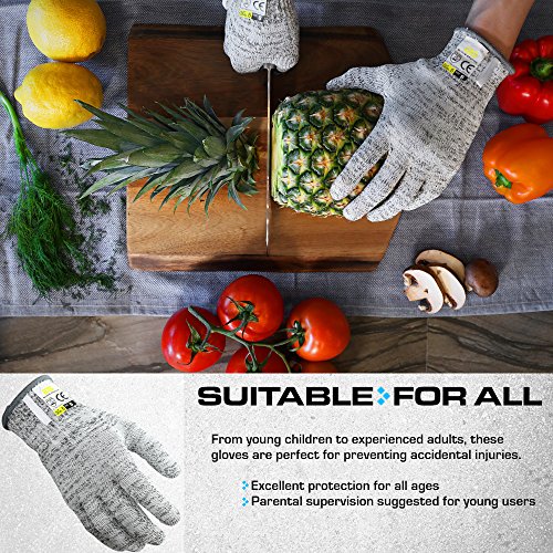 Glove Station Ultra Durable Series Cut Resistant Gloves - Cutting Gloves for Chefs, BBQ and Cooking - Level 5 Protection, Food Grade Safe Cut - Grey, Large Size [2-Pack] - Thumbnail 5