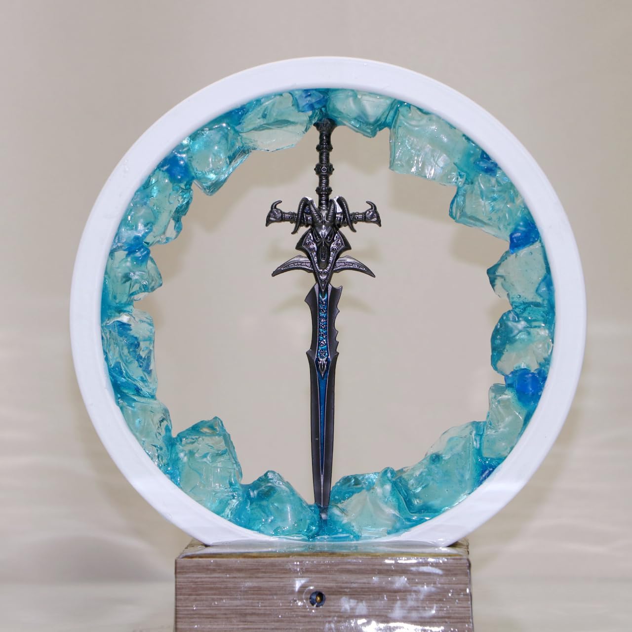 Frostmourne Sword Lamp, Lich King Night Light, Gaming Decoration, Light Flowing Gift, Blue Crystal Night Light, Unique Handmade Gamer Gift, Father's Day Gift