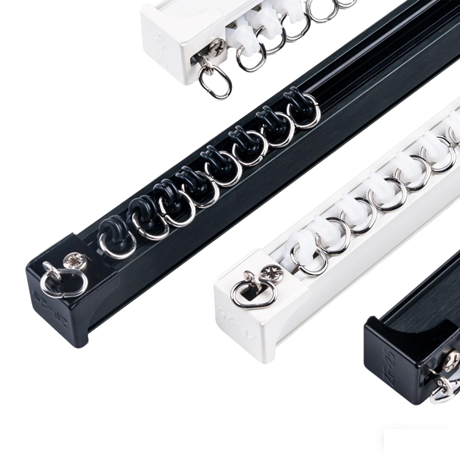 Rail de rideau de plafond silencieux en aluminium pour placard de maison