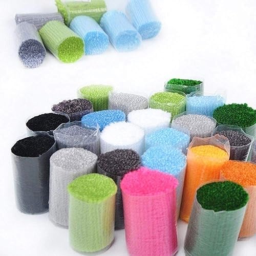 Miniatura 7 de MGahyi Kit de gancho de pestillo, kits de hilo de ganchillo para bricolaje, alfombra de cachorro de 19 x 19 pulgadas para hacer manualidades para