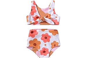 Floral Knotted Bikini for Baby Girls
