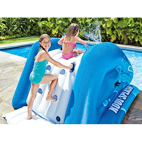 New Shop INTEX Kool Splash Inflatable Swimming Pool Water Slide + Quick Fill Air Pump