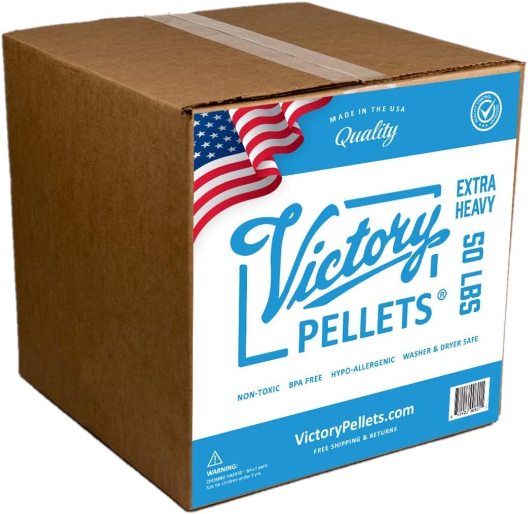 Victory Pellets Extra Heavy 50 LBS Plastic Poly Pellets to Fill, Stuff & Add Weight to DIY Projects & Crafts. American Made.