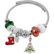 Silver Women Bracelets - Adjustable Charm Bracelets for Women Birthday Gifts Favors Titanium Steel Bracelet Bundle Jewelry Kit
