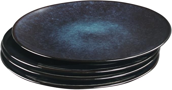 Ceramic Dessert Plates Set 11.1 inch Large Dinner Plates Set of 4, for Main course, steak, burger, Salad, Chip Resistant and Scratch Resistant, Microwave and Dishwasher Safe