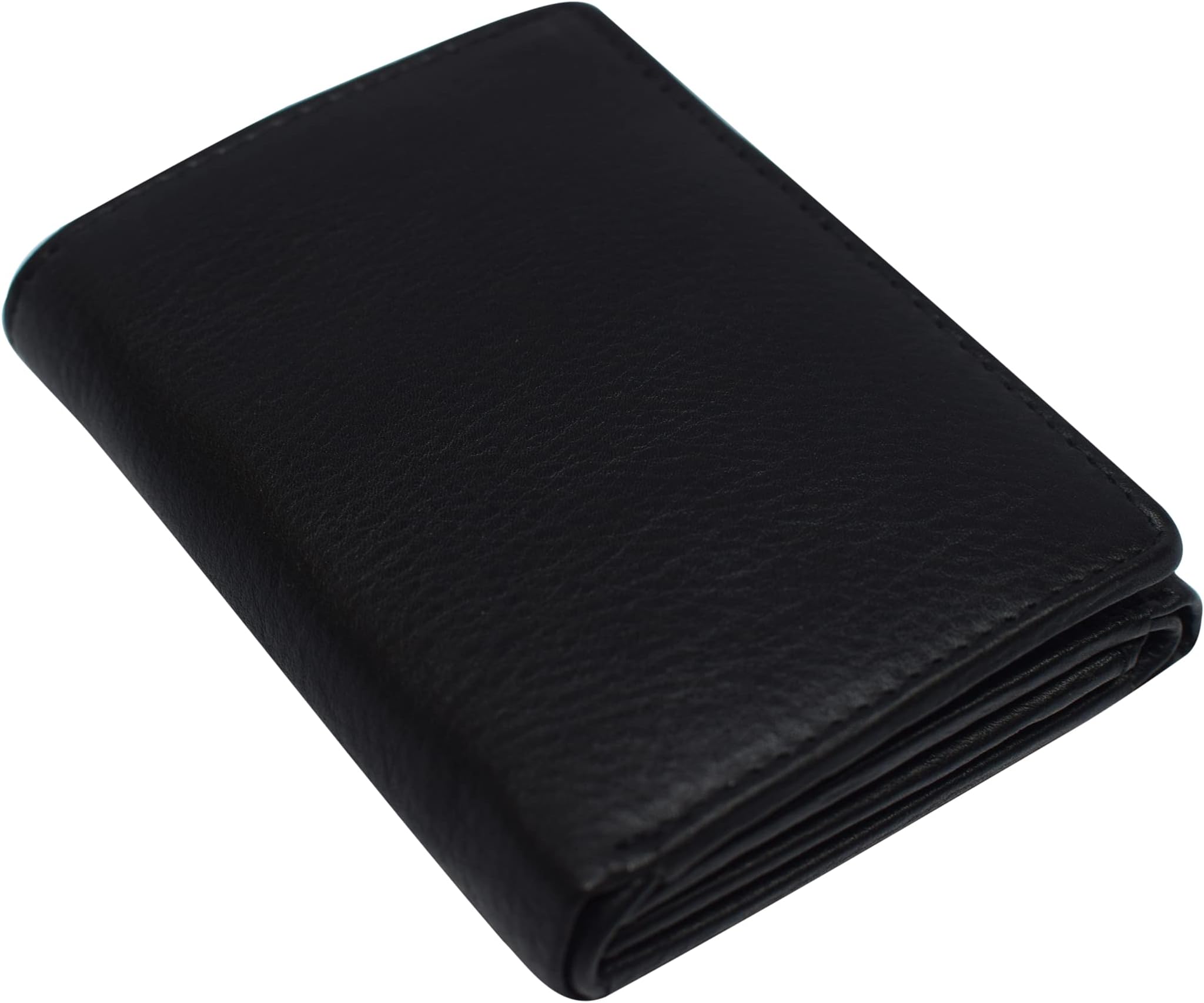 Men's RFID Blocking Premium Leather Classic Trifold Wallet, Black, medium, Classic