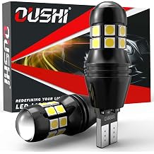 OUSHI W16W T15 921 Led Reverse Light Bulb, Canbus Error Free 12V 24V 6500K Xenon White 4000 Lumen 912 904 906 Led Back Up Light Replacement BulbsPack of 2
