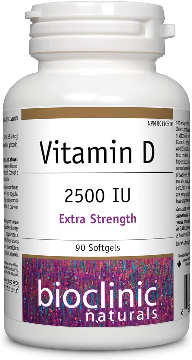 BioClinic Naturals Vitamin D 2500 IU 90 Softgels