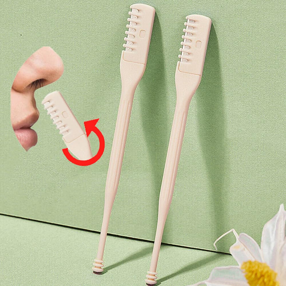 Kidoca® 2Pcs Pocket Size Nose Hair Trimmer Remover Cutter 360 Degree Rotating Double Head Nose Trimmer for Men & Women Nose Hair Trimmer for Men No Power Needed (B0BZWJVRZV) Amazon Price History, Amazon Price Tracker