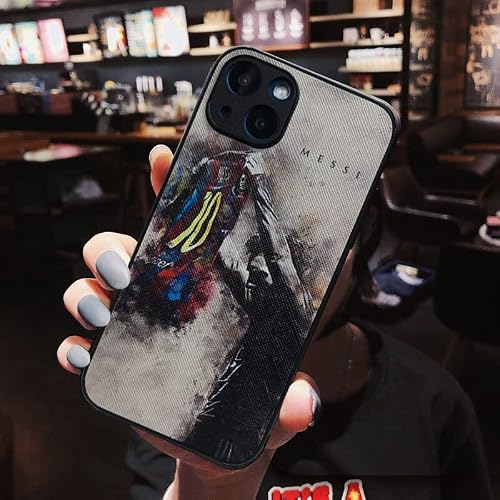 Mofanmi Specially Designed For Football Star Messi The Sports-Themed Phone Case Is Compatible With Iphone13, Made Of Fine Leather/Tpu Material (Iphone13, Messi-2), Grey #TOP5