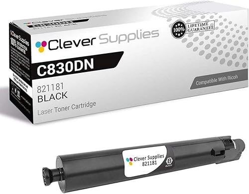 CS - Cartucho de tóner compatible para Ricoh Aficio SP C830DN 821181 color negro
