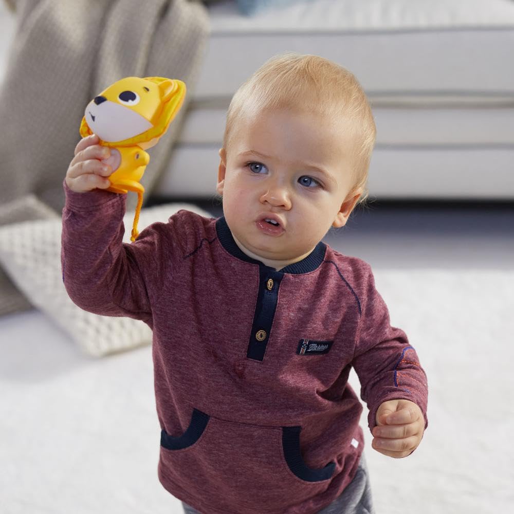 Tiny Love Wonder Buddy Leonardo el León, Juguete educativo de aprendizaje para niños de 1 año, Juguete educativo interactivo electrónico, Amarillo