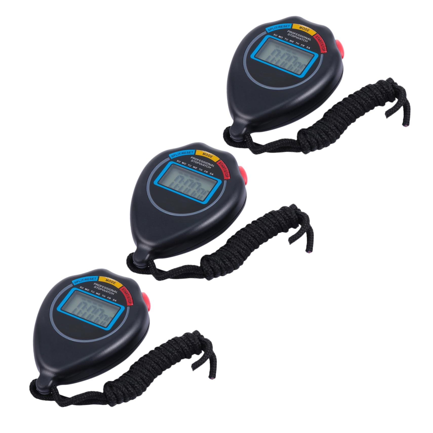 SUPVOX 3Pcs Game Stopwatch Match Timer Lightweight Electronic Timer for Training Running Swimming Durable Design for Easy Use and Convenience