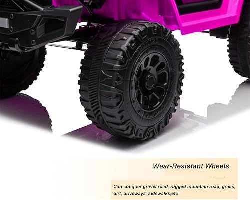 Miniatura 6 de Automóvil de paseo de 12 V, automóvil eléctrico para niños, juguetes de paseo de 12 V, automóviles para niños con 3 velocidades ajustables con