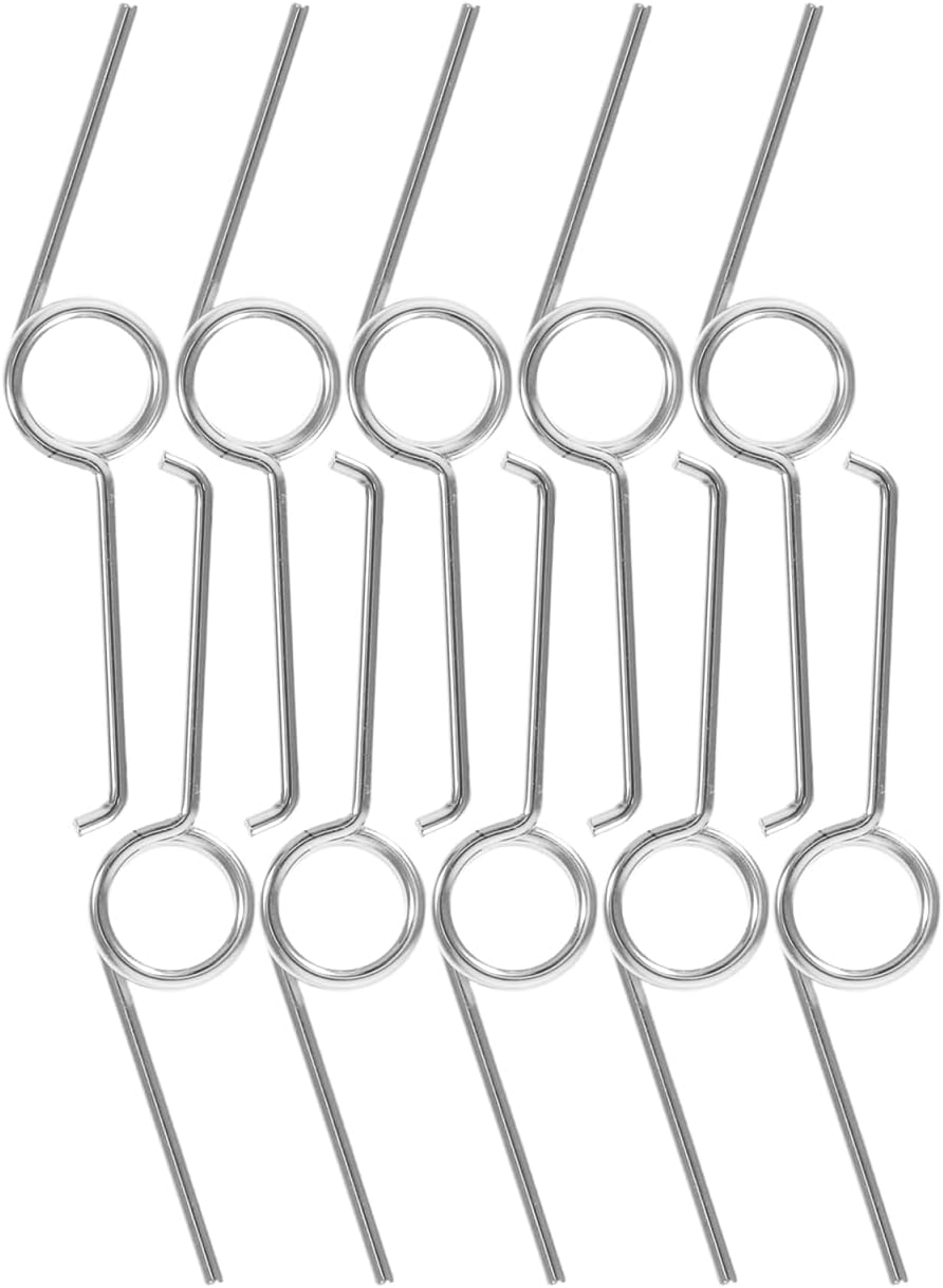 10-Pack Trash can Lid Springs Replacement Tiny Torsional Springs Easy Install Durable Garbage Bin Lid Repair Parts for Various Waste Bins