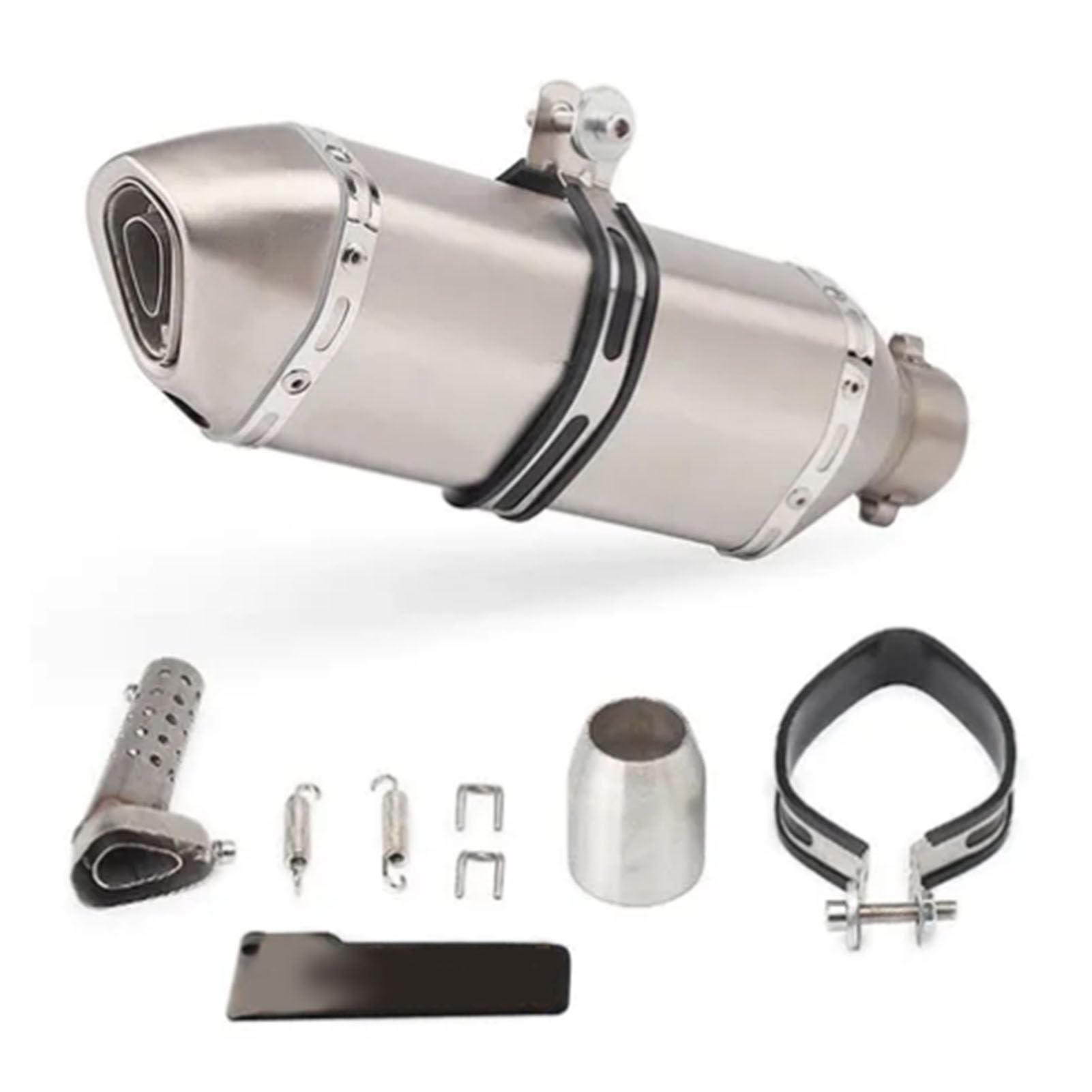 Motorrad-Schalldämpfer-Auspuffrohr Edelstahl Kohlefaser Universell 38-51 mm Rohre