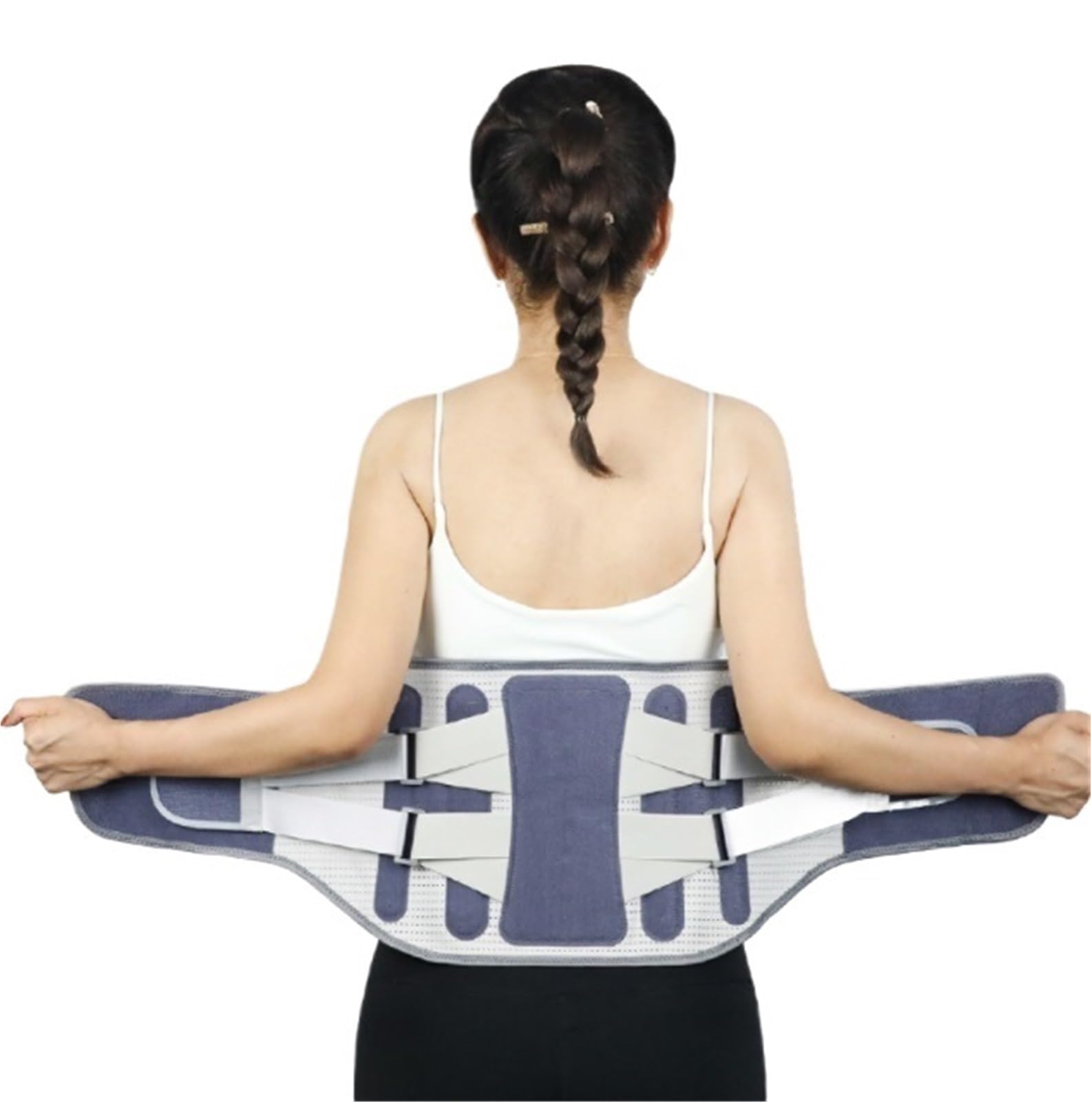 Fascia Lombare Supporto for La Schiena con Ampio Pannello di Supporto E Cinghie di Supporto for La Schiena Traspiranti Fascia Schiena Lombare(Blue,XXL)