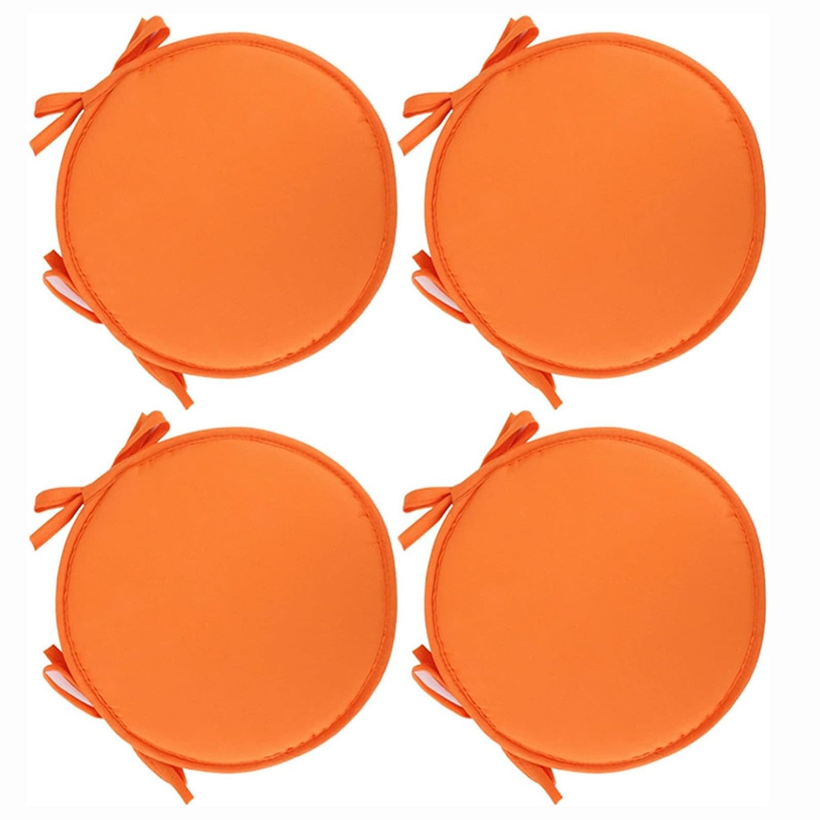 PIPOEI Round Bistro Chair Cushions Set of 2/4/6, Chair Pads with Seat Ties – 38cm, Soft Indoor Outdoor Chair Cushion Or Home Office And Patio Garden Furniture Decoration B-11
