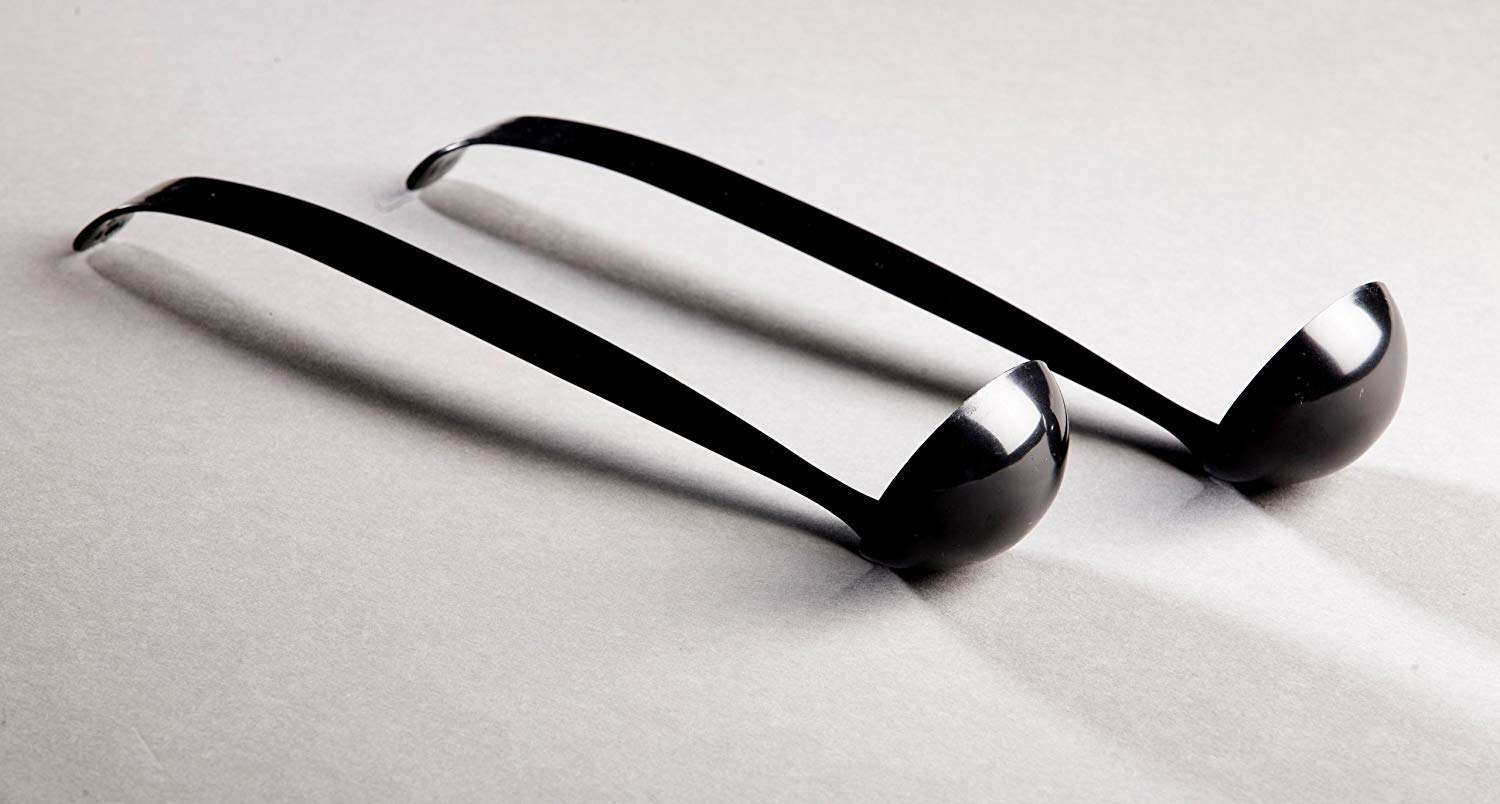 12 Black Plastic Ladle 2 oz Ladles Punch Bowl Soup Salad Dressing Gravy Ladle Candy Ladle Party Catering