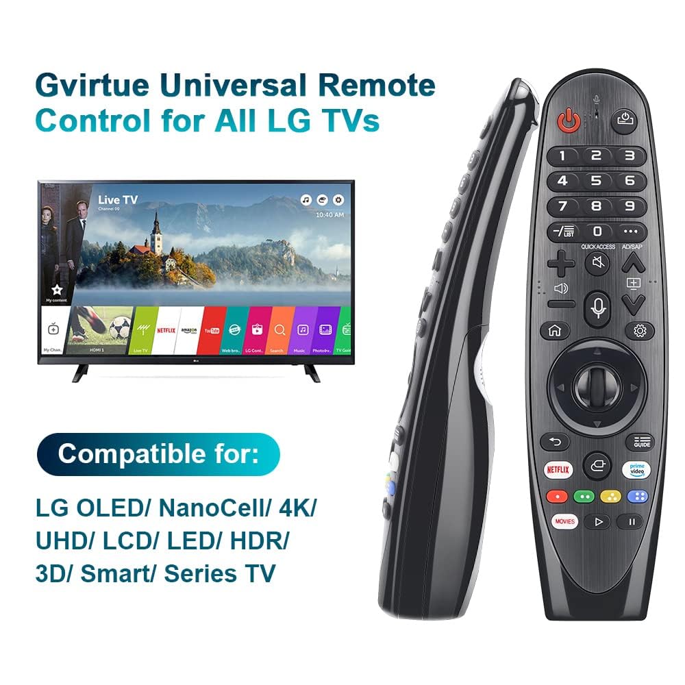 Gvirtue AKB75855501 AN-MR20GA Remote Control Compatible with LG Magic Remote MR19BA AN-MR18BA Magic Remote Control for All LG TV Remote AN-MR650 AN-MR650A AN-MR650B AN-MR650G (With Voice Search) - Image 3
