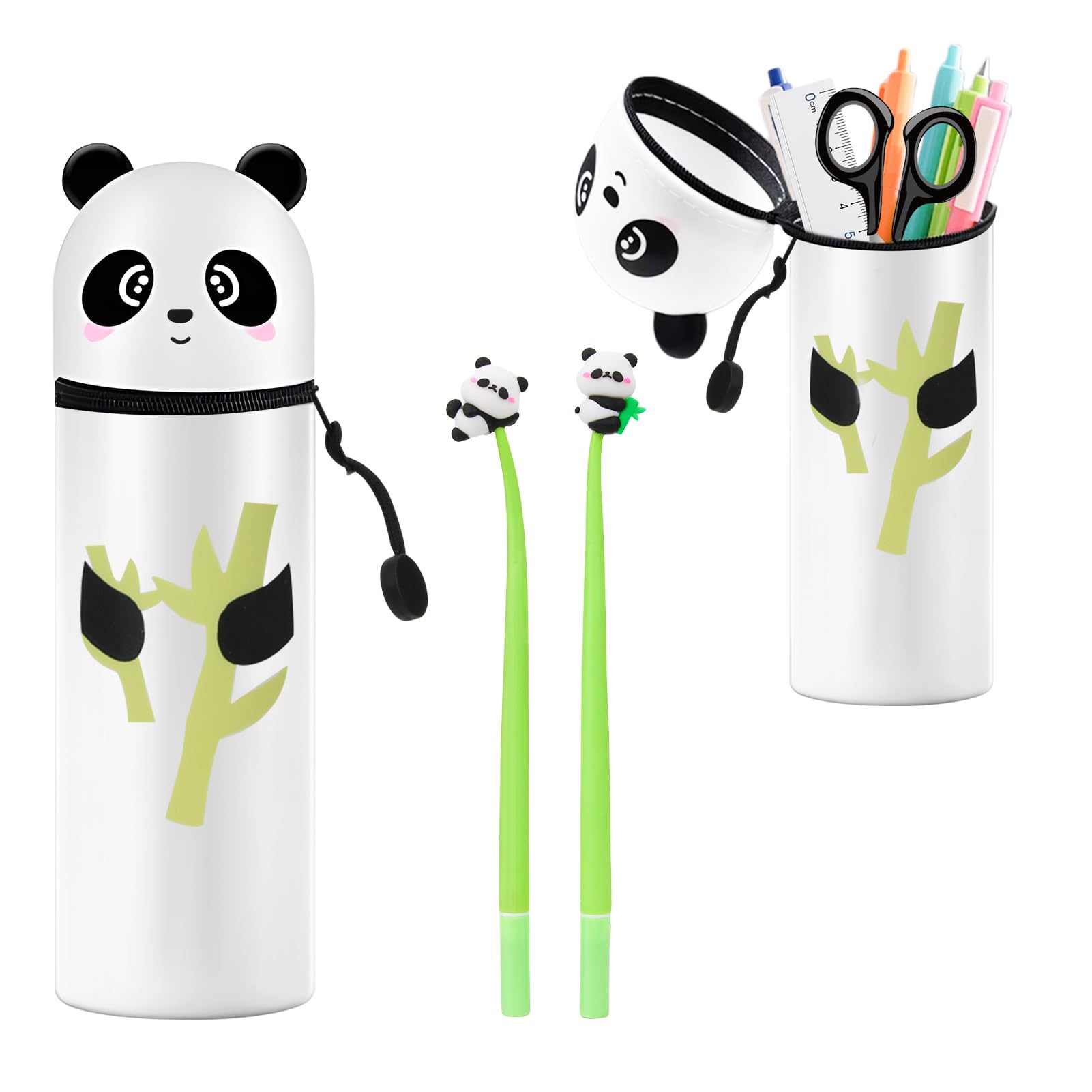 Kawaii Trousse 2 En 1 – Lot De 8 Stylos Gel Effaçables – Encre Thermosensible – Thèmes Animaux – 0,7 Mm – Cadeau étudiant