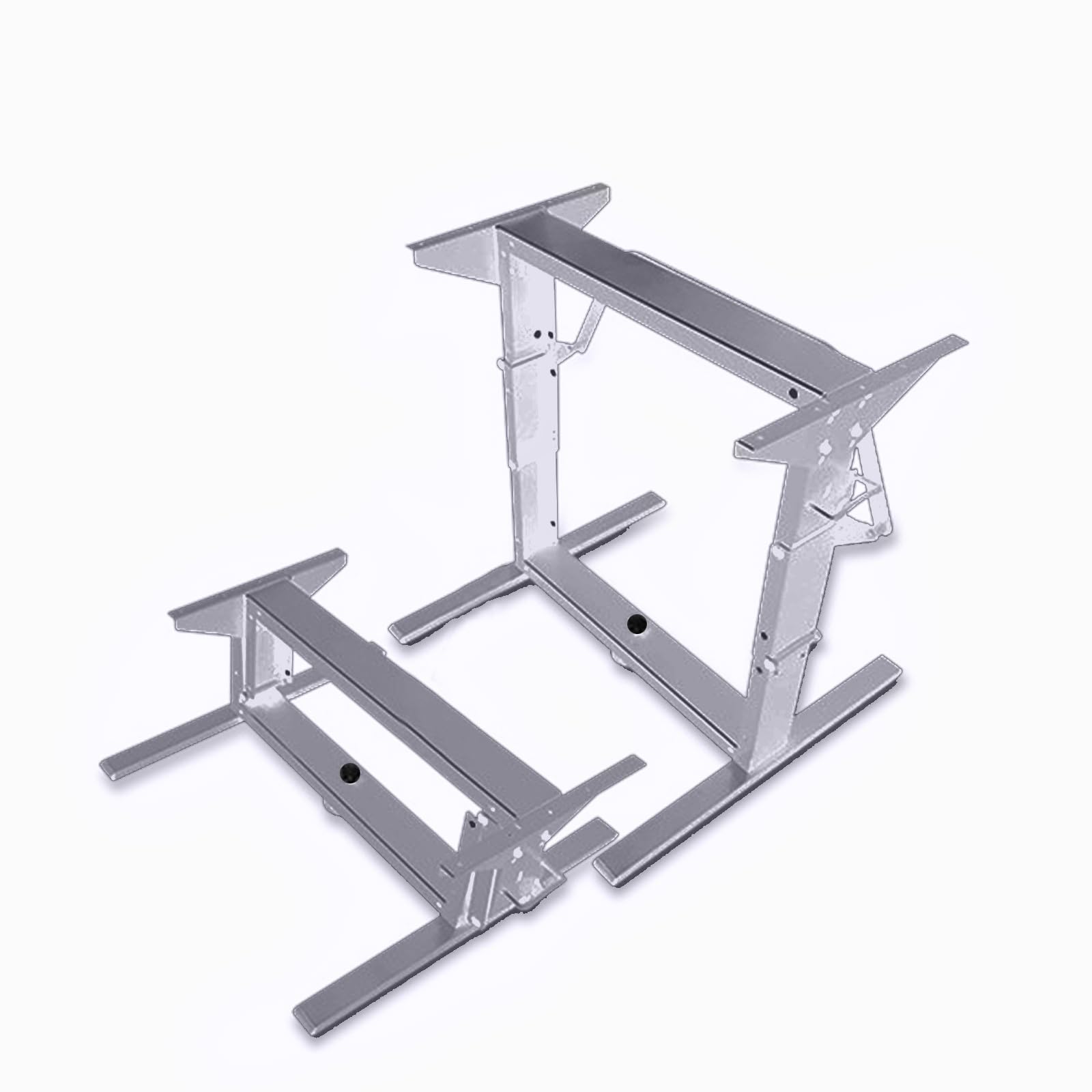Pieds de bureau pliables avec barre de levage push-pull en métal
