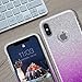 MATEPROX Compatible with iPhone Xs case,Compatible with iPhone X Glitter Bling Sparkle Cute Girls Women Protective Case-Gradient Purple