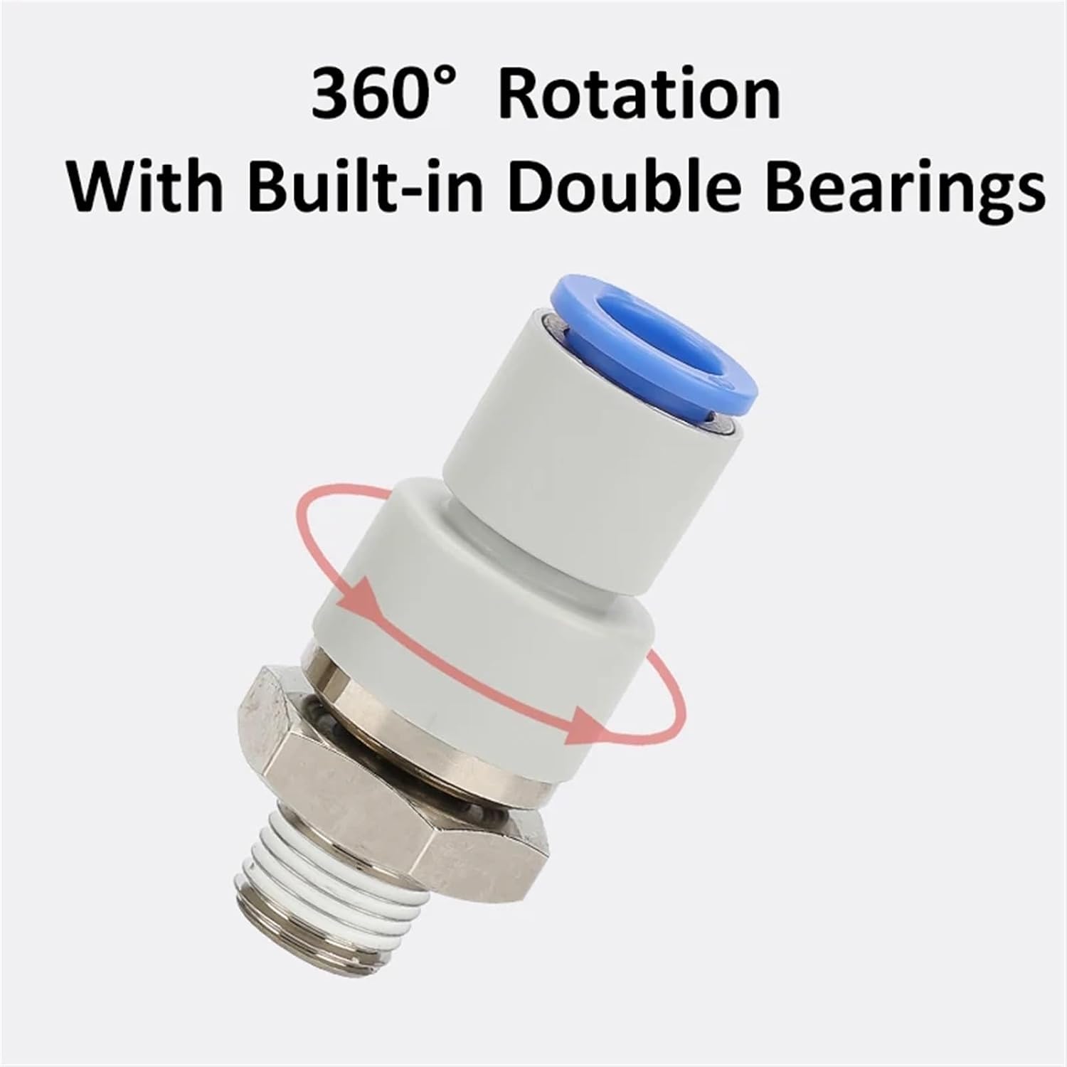 1pcs MSC Type Pneumatic Thread High Speed Rotary Joint NRC KSH NRL KSL Bend-through Quick Connector Straight Pipe Fitting 4mm 6mm 8mm(12-01,KSL)
