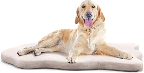 Safstar Cama para perros grandes, alfombrilla ortopédica para dormir para mascotas con soporte de espuma viscoelástica, funda extraíble, parte