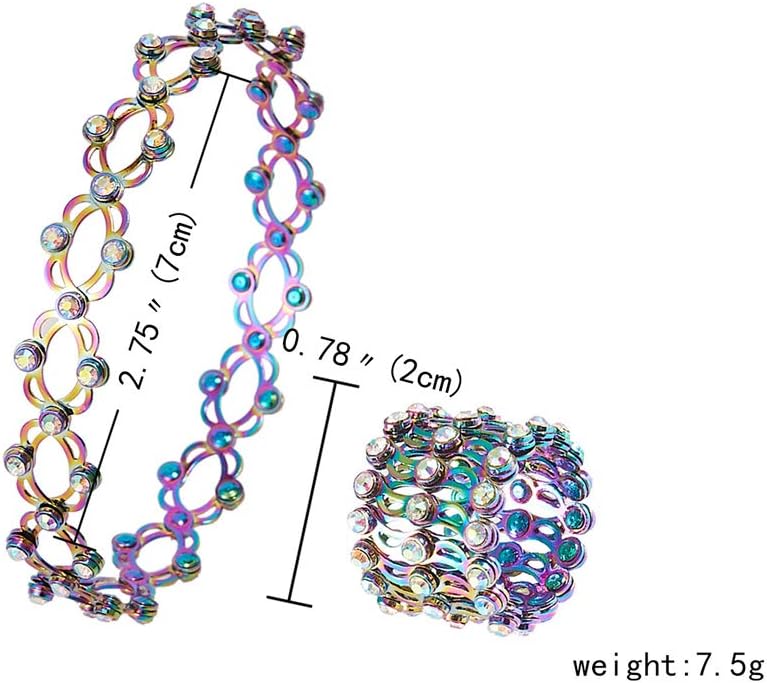 hejhncii Novelty Stretchable Twist Folding Telescopic 2 In 1 Retractable Jewelry For Couples Mens