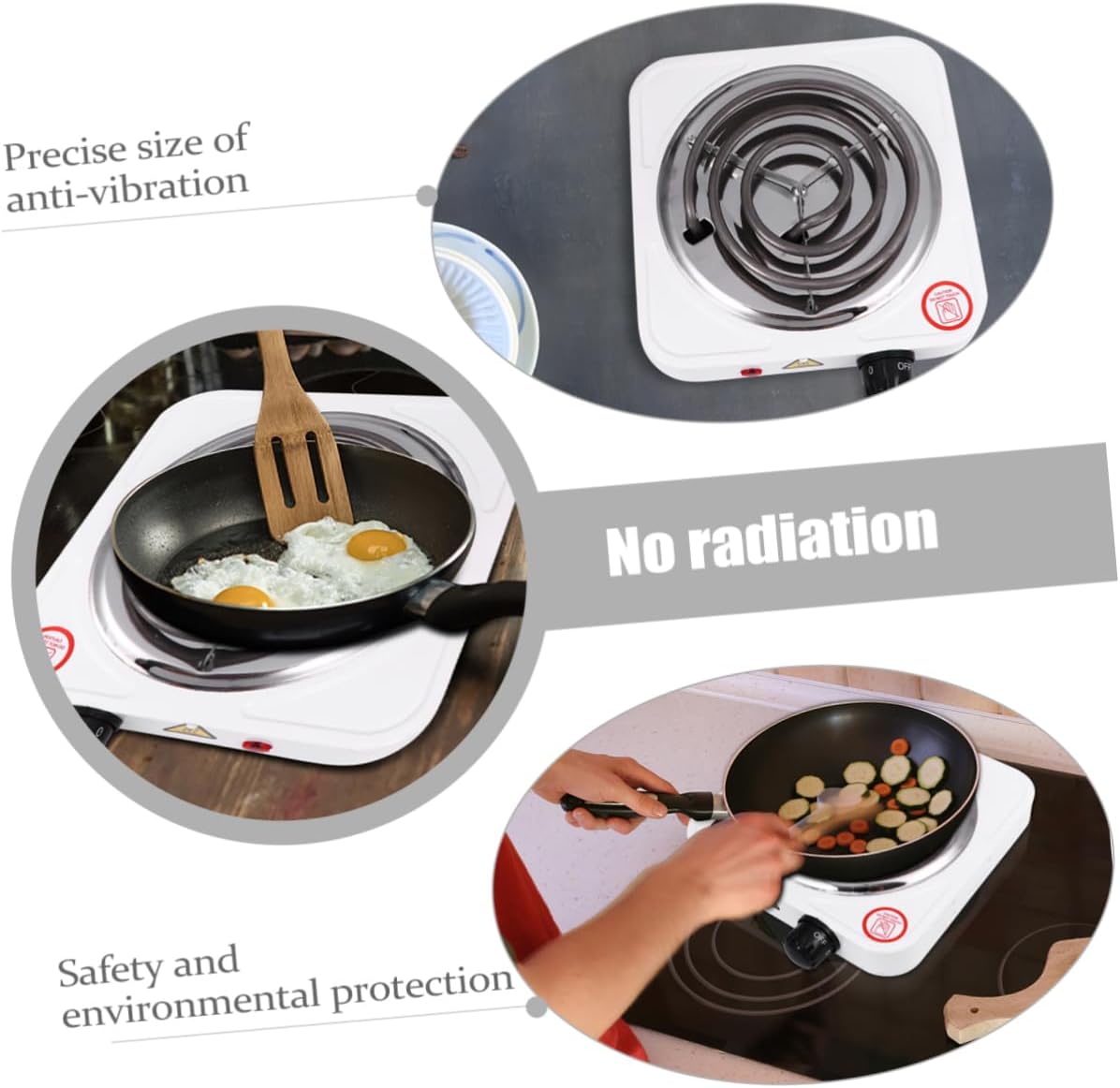1000W Temperature Electric Stove Single Burner Compact Electric Furnace for Efficient Heating Overheat Protection for Home Outdoor Use