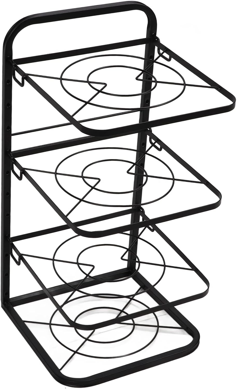 Kitchen Pot Storage Rack 4-Tier Adjustable Height Pot Rack Kitchen Cabinet Countertop Pot Rack Storage Rack Pot Storage Rack Under The Sink