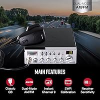 Vista 3 de Cobra Radio CB profesional de 29 LTD + cable coaxial RG-58A/U de 18 pies con conectores Pl-259